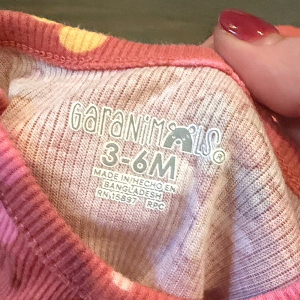 Garanimals Pink Floral Ribbed Matching Set - Picture 2 of 2
